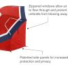 imageSportBrella Premiere XL UPF 50 Umbrella Shelter for Sun and Rain ProtectionRed  White  Blue Stripe