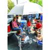 imageSportBrella Umbrella with Holder and Stand that Fits into Trailer Hitch for Tailgates Grey