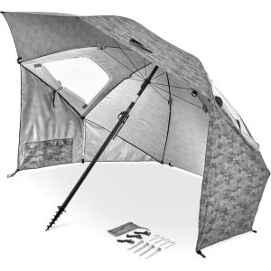 imageSportBrella Premiere XL UPF 50 Umbrella Shelter for Sun and Rain ProtectionBlack Camo
