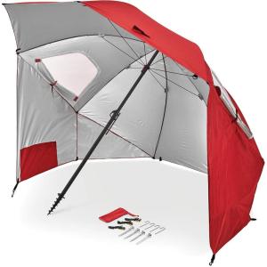 imageSportBrella Premiere XL UPF 50 Umbrella Shelter for Sun and Rain ProtectionRed