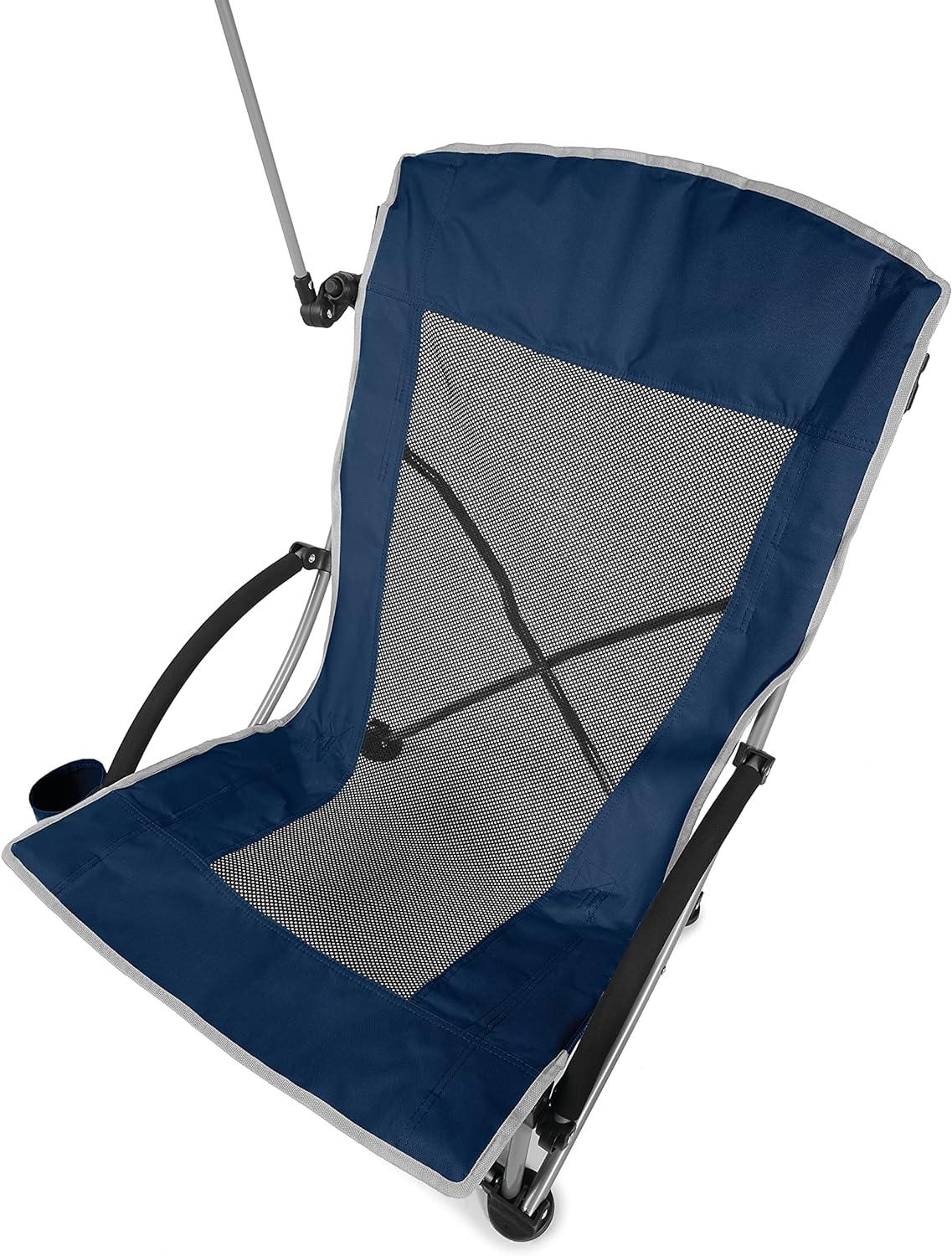 imageSportBrella Beach Chair with UPF 50 Adjustable Umbrella Midnight BlueBlue