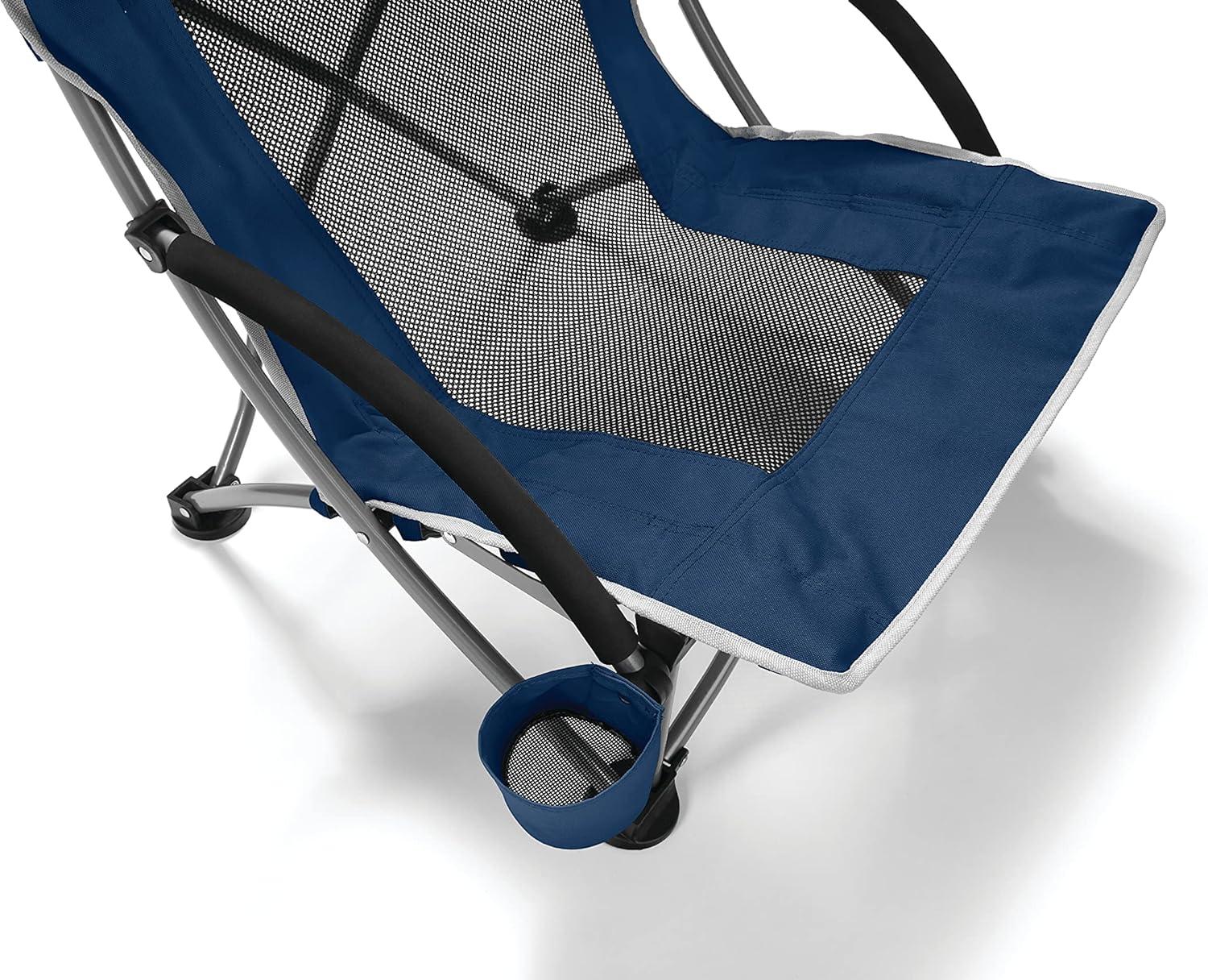 imageSportBrella Beach Chair with UPF 50 Adjustable Umbrella Midnight BlueBlue