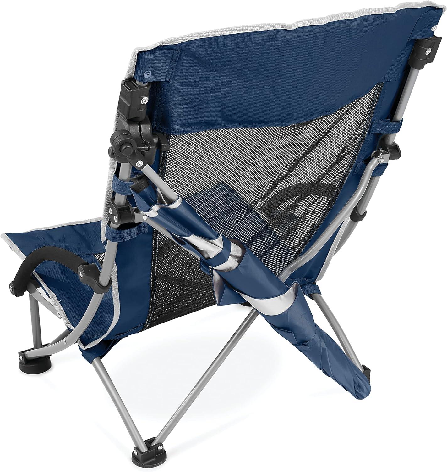 imageSportBrella Beach Chair with UPF 50 Adjustable Umbrella Midnight BlueBlue