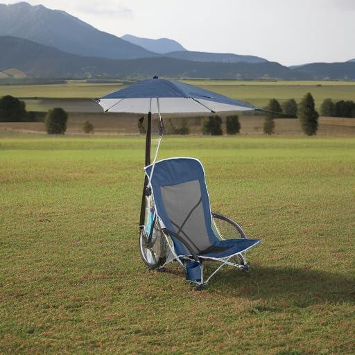 imageSportBrella Beach Chair with UPF 50 Adjustable Umbrella Midnight BlueBlue