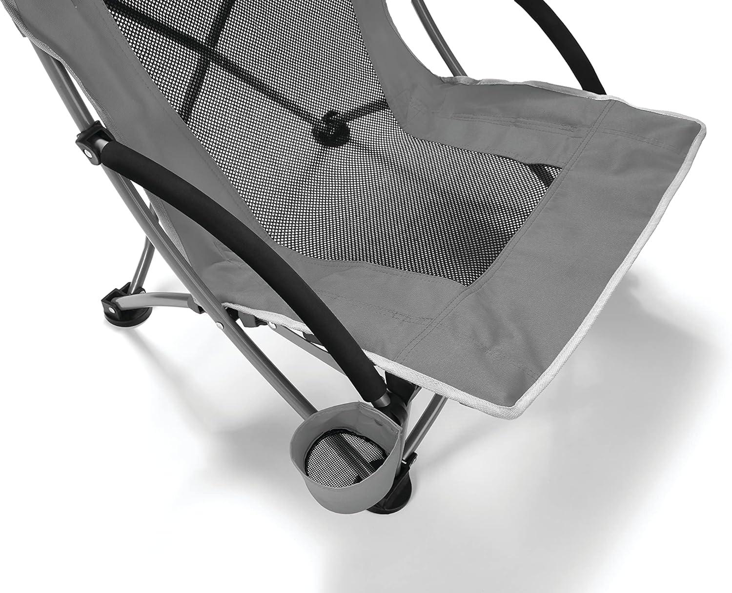 imageSportBrella Beach Chair with UPF 50 Adjustable Umbrella Midnight BlueGrey
