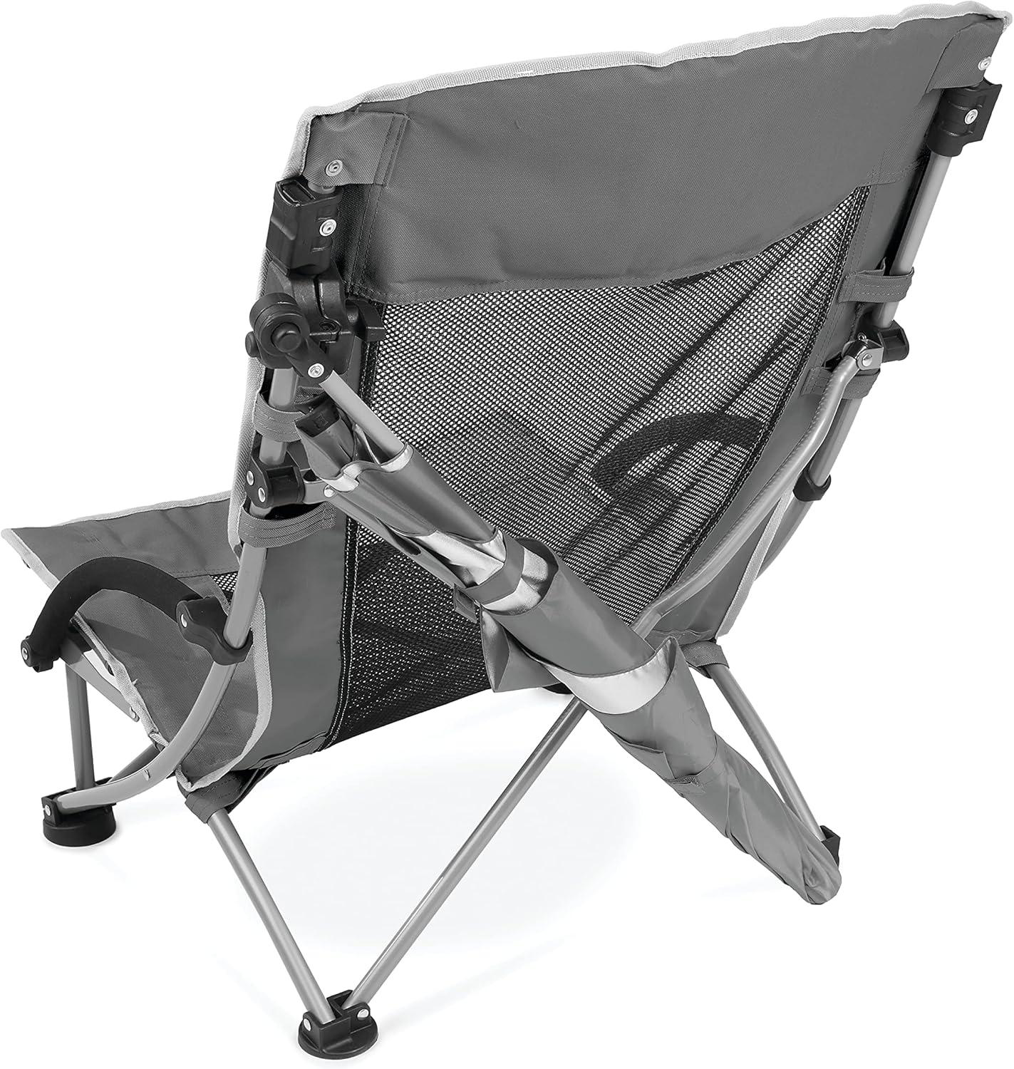 imageSportBrella Beach Chair with UPF 50 Adjustable Umbrella Midnight BlueGrey