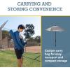 imageSportBrella Fieldedge Gray UPF 50 Sun Protection Umbrella 6Foot BiFold Canopy with Patented Side Panels Premium Auger Bit and Carry Bag for Outdoor Shade on Beach Grass or Sidelines
