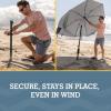 imageSportBrella Fieldedge Gray UPF 50 Sun Protection Umbrella 6Foot BiFold Canopy with Patented Side Panels Premium Auger Bit and Carry Bag for Outdoor Shade on Beach Grass or Sidelines